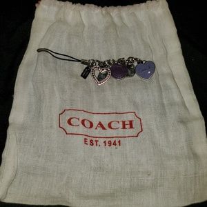 Coach cell phone charm
